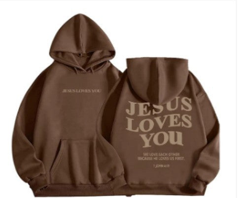 "Jesus Loves You" Womans Hoodie