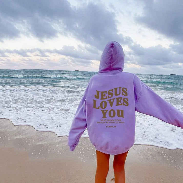 "Jesus Loves You" Womans Hoodie