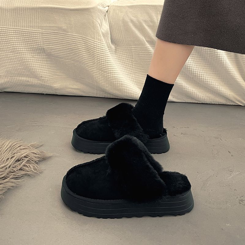 Platform Fuzzy Cloud Slippers