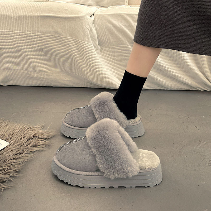 Platform Fuzzy Cloud Slippers